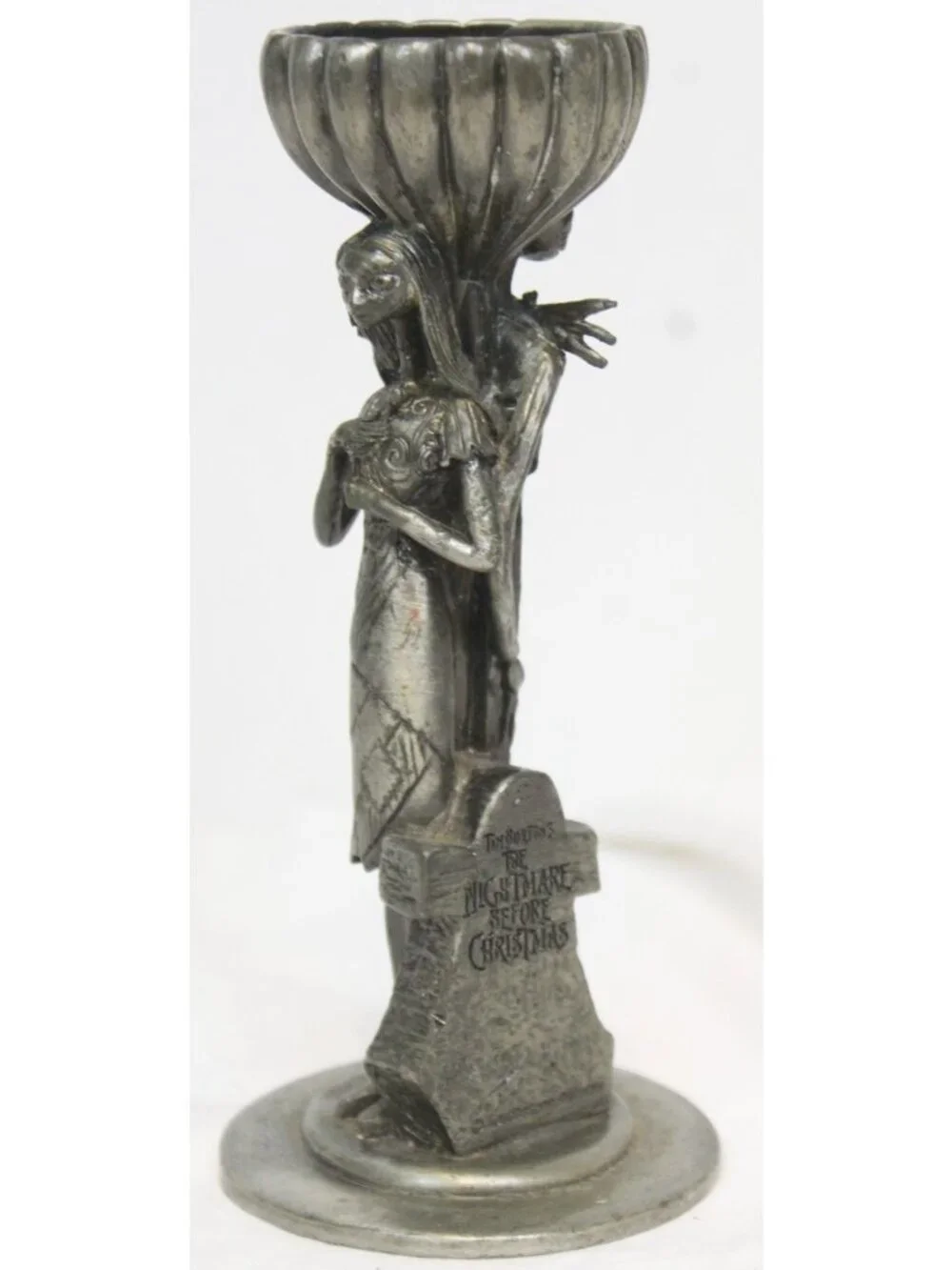 NECA Nightmare before Christmas Candlestick Holder Pewter Sally Jack Skellington